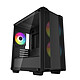 DeepCool CC360 A-RGB (Black) Mini Tower case with tempered glass side window and 3 pre-installed A-RGB fans