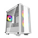 DeepCool CC360 A-RGB (White) Mini Tower case with tempered glass side window and 3 pre-installed A-RGB fans