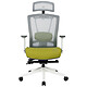 REKT Office-R (bianco/verde) Seduta in rete - braccioli 3D - schienale reclinabile a 24° - 12 punti di regolazione - fino a 150 kg