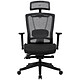 REKT Office-R (nero/nero) Seduta in rete - braccioli 3D - schienale reclinabile a 24° - 12 punti di regolazione - fino a 150 kg