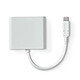 Review Nedis Hub USB-C to USB, USB-C and HDMI - 10 cm - White