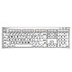 LogicKeyboard LargePrint Mac (Noir/Blanc) Clavier plat filaire - USB - interrupteurs ciseaux - gros caractères - fonctions multimédia - compatible Mac - AZERTY, Français