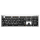 LogicKeyboard LargePrint PC (White/Black) Flat wired keyboard - USB - scissor switches - large characters - multimedia functions - PC compatible - AZERTY, French