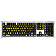 LogicKeyboard LargePrint PC (Yellow/Black) Flat wired keyboard - USB - scissor switches - large characters - multimedia functions - PC compatible - AZERTY, French