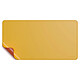 SATECHI Eco Leather Deskmate Dual Sided - Giallo/Arancione Tappetino per mouse grande in ecopelle - bifacciale - bordi cuciti - resistente all'acqua - misura L (589,3 x 309,9 x 2 mm)