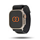 Banda Boucle Trail nero/grigio 49 mm Cinturino Adventure in nylon intrecciato per Apple Watch 42/44/45/49 mm