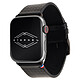 Eternel Carbone Noir 49 mm Bracelet cuir de vachette pour Apple Watch 42/44/45/49 mm