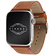Eternel Simple Tour Or 41 mm Bracelet cuir de vachette graissée pour Apple Watch 38/40/41 mm