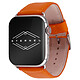 Eternel Holi Orange 49 mm Bracelet cuir de vachette pour Apple Watch 42/44/45/49 mm