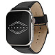 Eternel Holi Noir 49 mm Bracelet cuir de vachette pour Apple Watch 42/44/45/49 mm