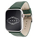 Eternel Holi Vert Foncé 41 mm Bracelet cuir de vachette pour Apple Watch 38/40/41 mm