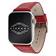 Eternel Holi Rouge 41 mm Bracelet cuir de vachette pour Apple Watch 38/40/41 mm