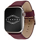 Eternel Holi Bordeaux 41 mm Bracelet cuir de vachette pour Apple Watch 38/40/41 mm