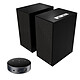Klipsch WiimM Mini + Klipsch The Nines Black Compact network audio player with Wi-Fi, Bluetooth, AirPlay 2, DLNA, Spotify Connect, TIDAL, Lossless Audio, Alexa and Multiroom Audio + Wireless Hi-Fi amplified bookshelf speaker (pair)