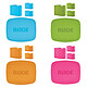 COLORES 1 Juego de tapones y etiquetas identificativas de colores para NT-USB Mini