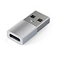 SATECHI Adaptateur USB 3.0 USB-A Mâle vers USB-C - Argent Adaptateur USB 3.0 USB-A vers USB-C (Mâle/Femelle)