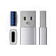 Nota SATECHI Adattatore USB 3.0 USB-A maschio a USB-C - Argento