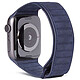 DECODED Bracelet Silicone Magnétique Bleu Marine Apple Watch 42/44/45 mm Bracelet en silicone magnétique pour Apple Watch 42/44/45 mm