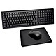 PORT Connect Essential Wireless Pack Wireless kit - RF 2.4 GHz - keyboard with 13 multimedia shortcuts - 3-button mouse - mouse pad