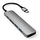 SATECHI Multiports Slim USB-C v2 Gris Hub USB-C 2 ports USB-A + 1 port HDMI + 1 port microSD