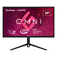 ViewSonic 23.8" LED - OMNI VX2428J 1920 x 1080 pixels - 0.5 ms (MPRT) - 16/9 - IPS panel - HDR10 - 180 Hz - FreeSync Premium - HDMI/DisplayPort - Adjustable height - Pivot - Black