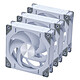 Phanteks D30-120 Regular D-RGB White (x3) Set of 3 120 mm PWM case fans with addressable RGB lighting