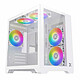 Xigmatek Aqua M Arctic Mini Tower case with tempered glass front and wall and 5 ARGB fans