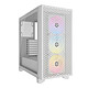 Corsair 3000D RGB Airflow (White) Mid Tower case with tempered glass panel, perforated structure and 3 AF120 RGB Elite fans