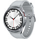 Samsung Galaxy Watch6 Classic BT (47 mm / Plata) Reloj conectado de 47 mm - acero inoxidable - sumergible IP68 - GPS/Brújula - 2 GB RAM - pantalla táctil Super AMOLED de 1,47" - 16 GB - NFC/Wi-Fi/Bluetooth 5.3 - 425 mAh - Android Wear 4.0 - correa de piel híbrida