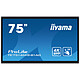 iiyama 75" LED - ProLite TE7514MIS-B1AG Écran tactile multipoint 4K UHD - 16:9 - VA - 435 cd/m² - 4000:1 - 8 ms - 24/7 - HDMI/DisplayPort/USB-C - Wi-Fi/Bluetooth - HP 2 x 18 W - Noir