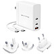 Hyper HyperJuice GaN 140W USB-C 140W wall charger with 2 USB-C ports and 1 USB-A port