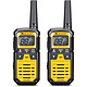 Midland XT50 Pro Hobby & Work Yellow Set of 2 Walkie Talkies - 16 PMR446 channels - range up to 8 km - 12 hours autonomy