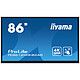 iiyama 86" LED - ProLite TE8612MIS-B2AG 4K UHD multi-touch screen - 16:9 - VA - 400 cd/m² - 4000:1 - 8 ms - 24/7 - HDMI/VGA/USB-C - Wi-Fi/Bluetooth - HP 2 x 16 W - Black