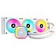 Corsair iCUE LINK H150i RGB (White) 360 mm all-in-one watercooling for processor with ARGB LED lighting and iCUE LINK System Hub included
