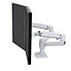 Ergotron LX dual screen juxtaposing (white) Adjustable double arm for LCD monitors up to 27".