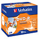 Verbatim DVD-R 4.7 Go 16x imprimable (par 10, boite) Verbatim DVD-R 4.7 Go certifié 16x imprimable (pack de 10, boitier standard)