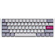 Ducky Channel One 3 Mini Mist Grey (Cherry MX Red) Clavier haut de gamme - format ultra-compact 60% - interrupteurs mécaniques rouges (switches Cherry MX Red) - rétroéclairage RGB - remplacement à chaud des interrupteurs - touches en PBT - AZERTY, Français