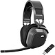 Corsair HS80 Max Wireless (Black) Wireless gamer headset - circum-aural - Bluetooth/RF 2.4 GHz - Dolby Atmos - omnidirectional microphone - PC/PlayStation 4/PlayStation 5 compatible