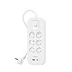 Belkin 6-outlet surge protector with 1 USB-C and 1 USB-A port Lightning protection block with 6 mains sockets + 1 USB-C port + 1 USB-A port