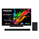 Panasonic TX-55MZ800E + SC-HTB150EG-K Noir Téléviseur OLED 4K UHD 55" (139 cm) 16/9 - 100 Hz - Dolby Vision/HDR10+ - Google TV - HDMI 2.1 - Wi-Fi/Bluetooth - Son 2.1 32W Dolby Atmos + Barre de son 2.1 - 100 Watts