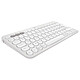 Logitech Pebble Keys 2 K380s (White) Bluetooth wireless keyboard - compatible with macOS, Android, Chrome OS, iOS and iPadOS - AZERTY, French
