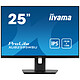 iiyama 25" LED - ProLite XUB2595WSU-B5 1920 x 1200 pixels - 4 ms (gris à gris) - Format 16/10 - Dalle IPS - 75 Hz - HDMI/DisplayPort/VGA - Pivot - Noir