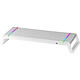 Mars Gaming MGS-One (White) Monitor stand - RGB backlight - Mobile/tablet stand - USB port