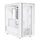 ASUS Prime A21 White Mini Tower case with tempered glass panel and Mesh front panel compatible with 33 mm Cable Management and hidden motherboard connectors