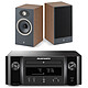 Marantz Melody X M-CR612 Black + Focal Theva N°1 Dark Wood Mini network stereo system 2 x 60 Watts - CD/CD-R/CD-RW player - FM/DAB+ tuner - Hi-Res Audio - Wi-Fi/Bluetooth - AirPlay 2 - Multiroom + bookshelf speakers (pair)
