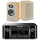 Marantz Melody X M-CR612 Black + Focal Theva N°1 Light Wood Mini network stereo system 2 x 60 Watts - CD/CD-R/CD-RW player - FM/DAB+ tuner - Hi-Res Audio - Wi-Fi/Bluetooth - AirPlay 2 - Multiroom + bookshelf speakers (pair)