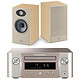 Marantz Melody X M-CR612 Silver/Gold + Focal Theva N°1 Light Wood Mini network stereo system 2 x 60 Watts - CD/CD-R/CD-RW player - FM/DAB+ tuner - Hi-Res Audio - Wi-Fi/Bluetooth - AirPlay 2 - Multiroom + bookshelf speakers (pair)