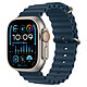 Apple Watch Ultra 2 GPS + Cellular Titanium Case Blue Ocean Band 49 mm Montre connectée 4G LTE - Titane - Étanche IP6X - GPS - Cardiofréquencemètre/ECG/SpO2/Température - Écran OLED Retina Always On - Wi-Fi 4 / Bluetooth 5.3 - watchOS 10