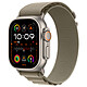 Apple Watch Ultra 2 GPS + Cellular Titanium Case Olive Alpine Loop 49 mm - M Montre connectée 4G LTE - Titane - Étanche IP6X - GPS - Cardiofréquencemètre/ECG/SpO2/Température - Écran OLED Retina Always On - Wi-Fi 4 / Bluetooth 5.3 - watchOS 10