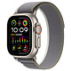 Apple Watch Ultra 2 GPS + Cellular Titanium Case Green/Grey Trail Loop 49 mm - S/M Montre connectée 4G LTE - Titane - Étanche IP6X - GPS - Cardiofréquencemètre/ECG/SpO2/Température - Écran OLED Retina Always On - Wi-Fi 4 / Bluetooth 5.3 - watchOS 10